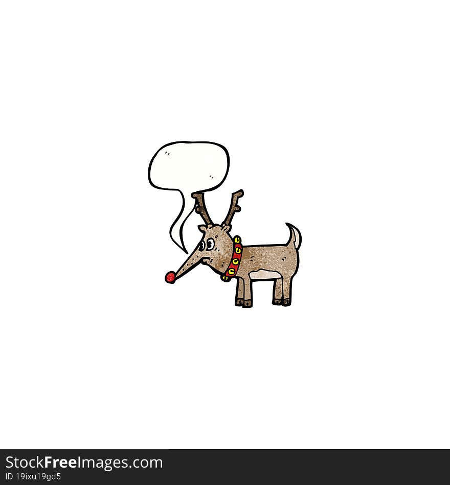 Cartoon Red Nosed Reindeer