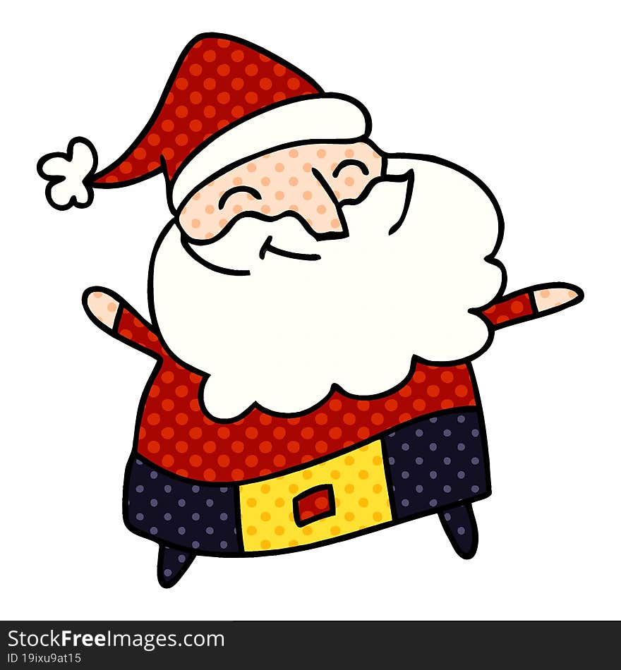 cartoon of a jolly father christmas