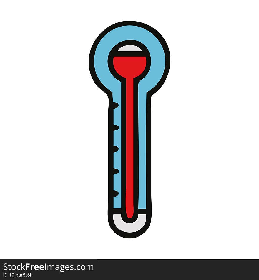 cute cartoon glass thermometer