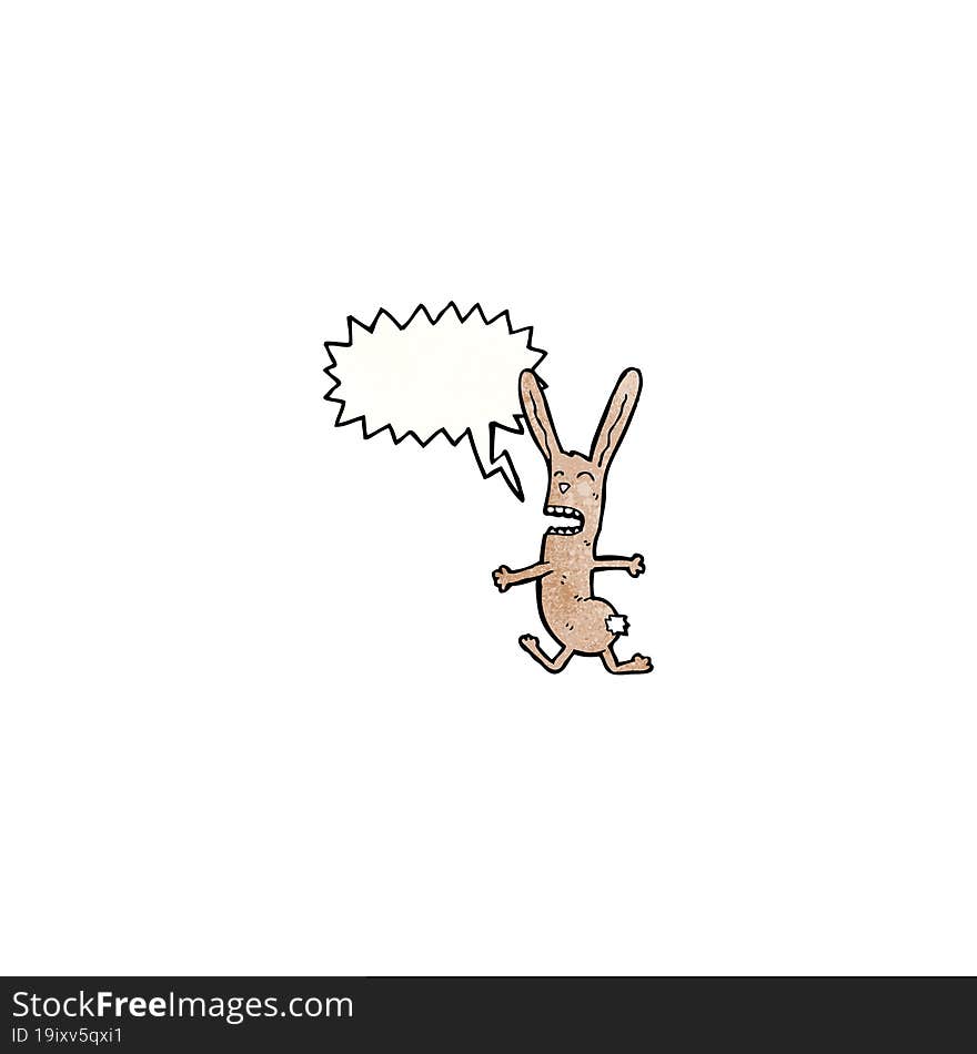 Funny Rabbit With Speech Bubble