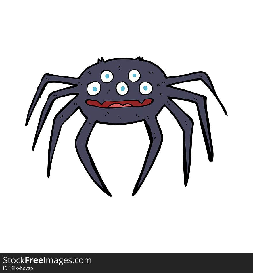 cartoon halloween spider