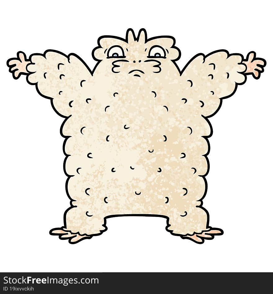 cartoon yeti. cartoon yeti