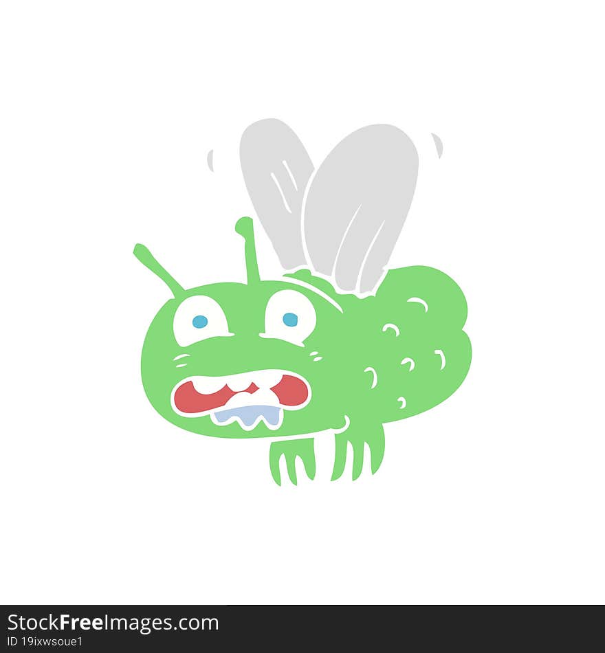 flat color illustration of fly. flat color illustration of fly