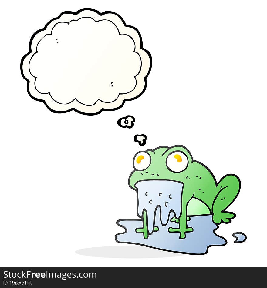 thought bubble cartoon gross little frog