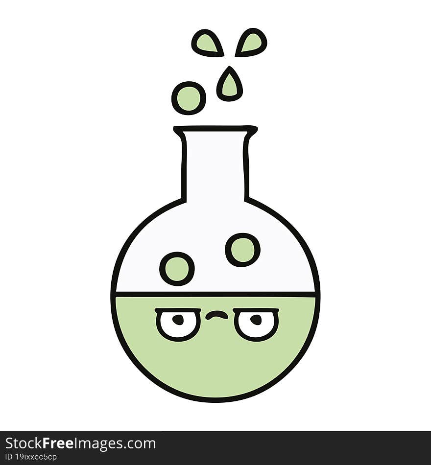 cute cartoon test tube