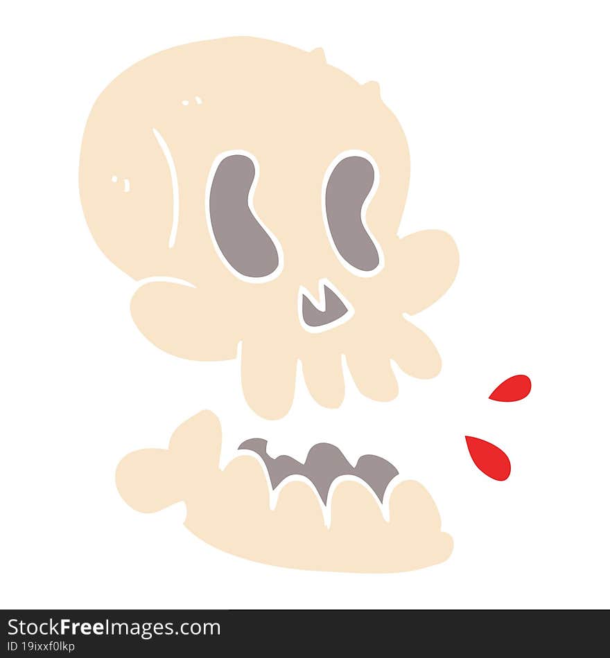 cartoon doodle skull