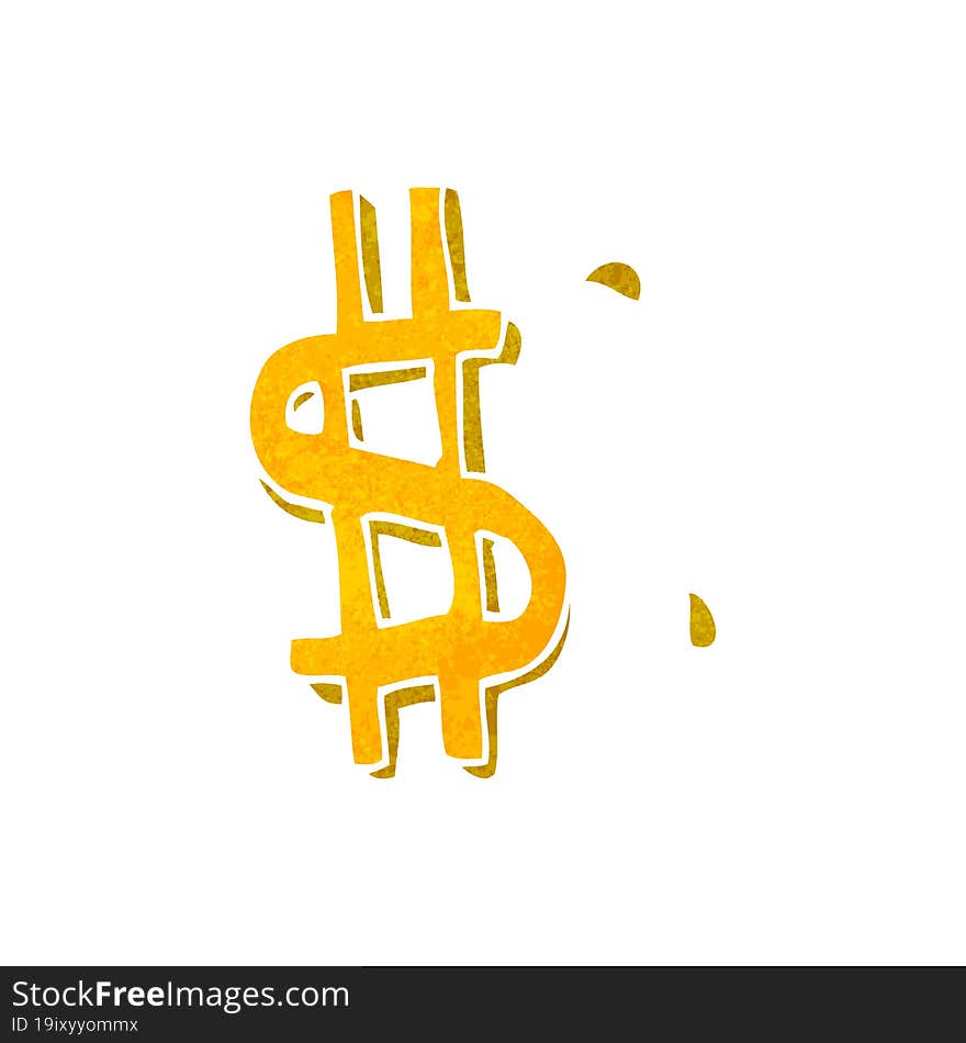 cartoon dollar symbol