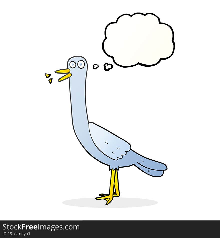 Thought Bubble Cartoon Bird