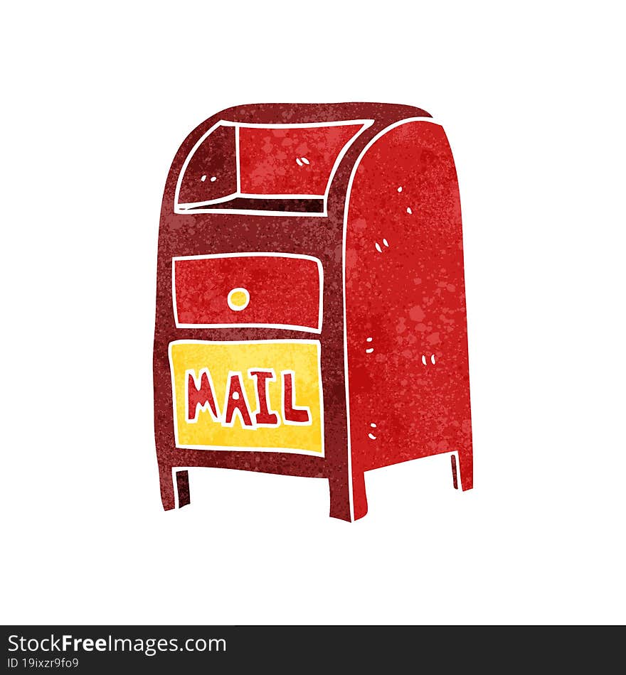 Retro Cartoon Mail Box