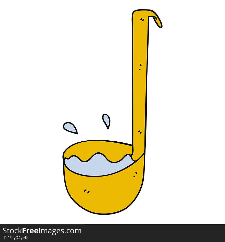 Quirky Hand Drawn Cartoon Ladle