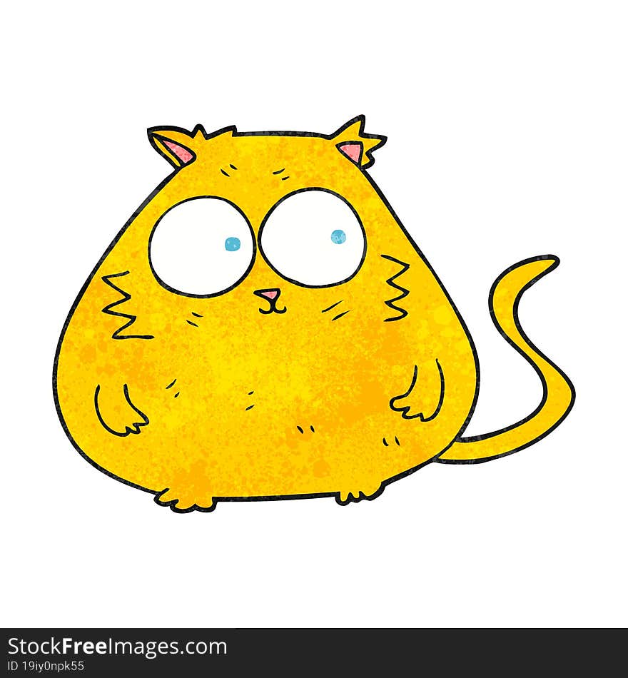 textured cartoon fat cat