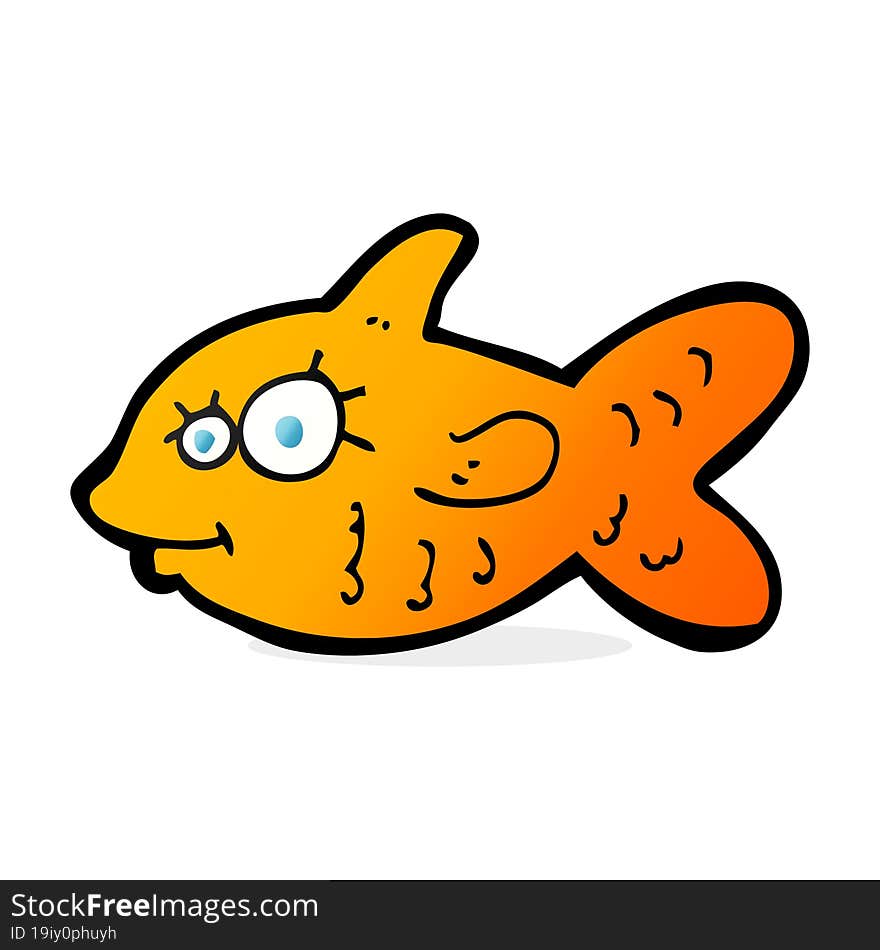 Cartoon Happy Goldfish