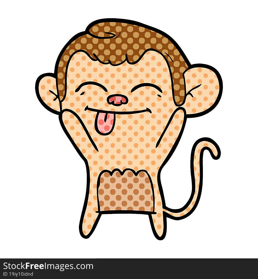 funny cartoon monkey. funny cartoon monkey