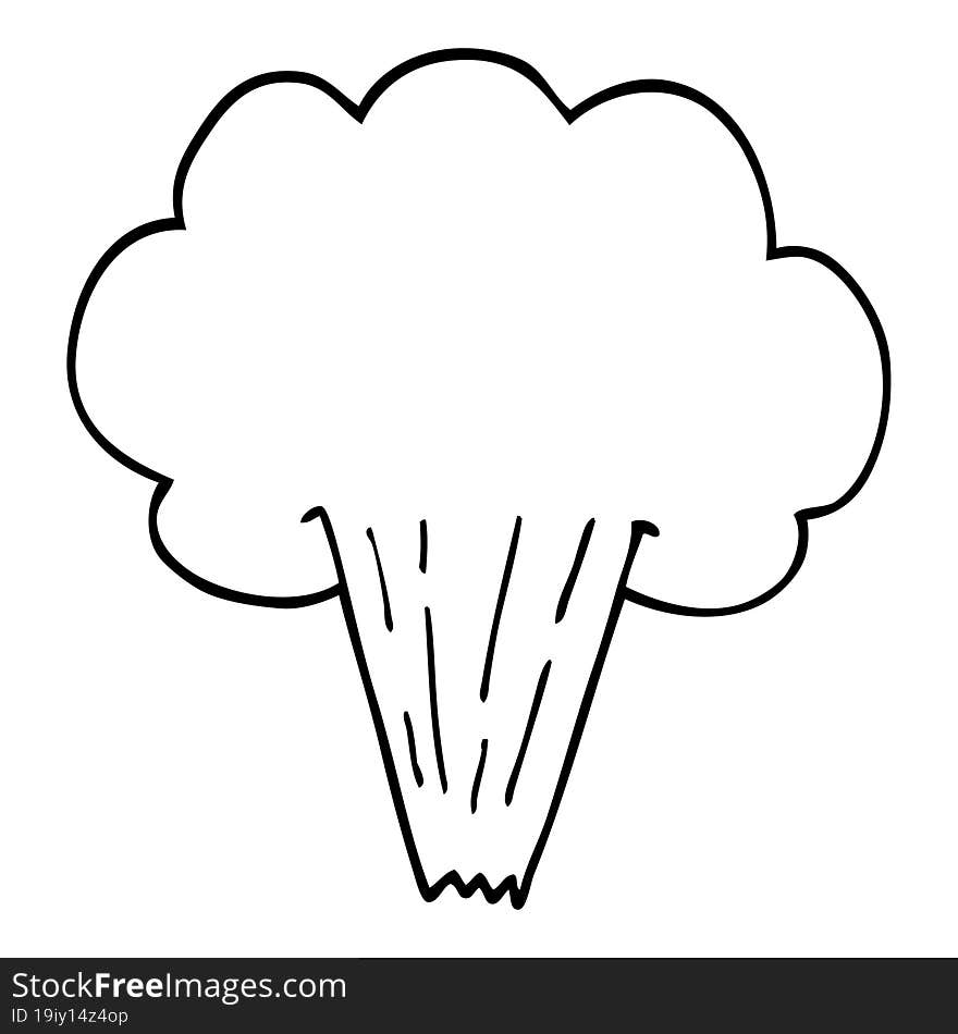 line drawing cartoon whooshing cloud