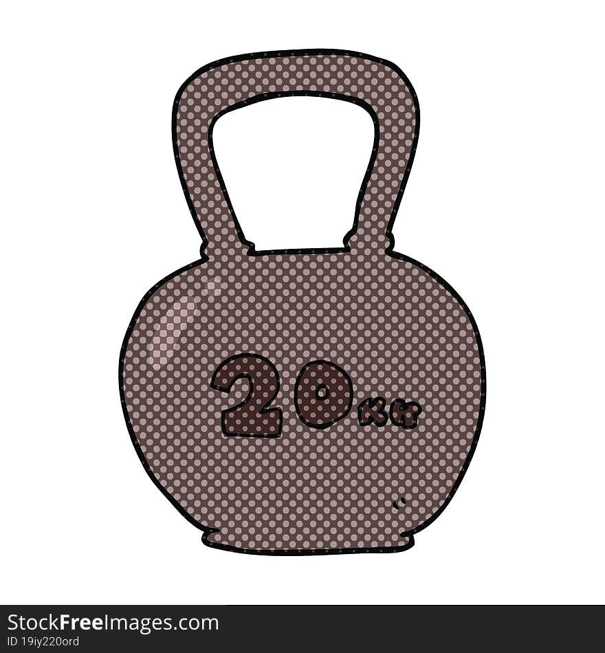 cartoon 20kg kettle bell