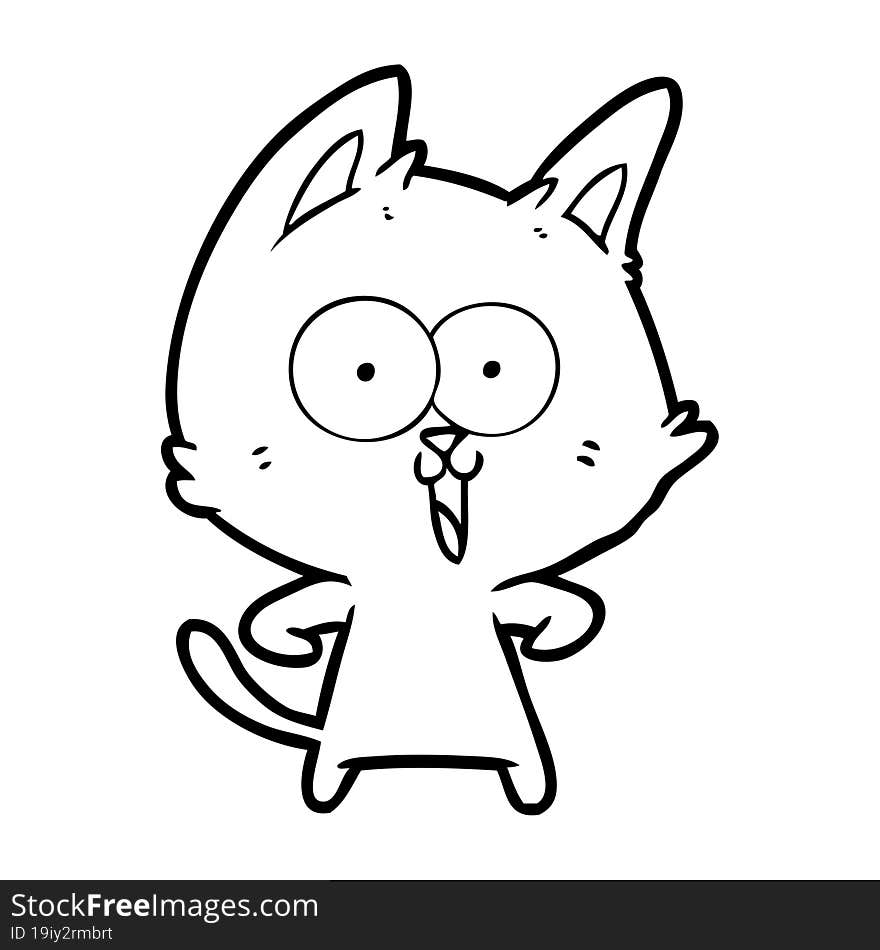 funny cartoon cat. funny cartoon cat