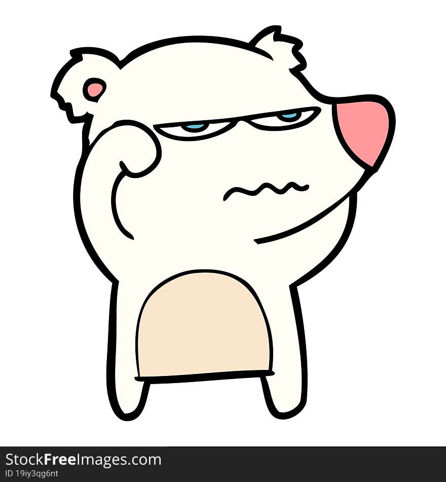 angry bear polar cartoon. angry bear polar cartoon