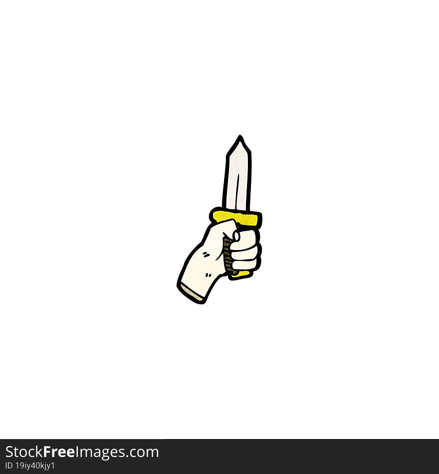 Cartoon Hand With Knife