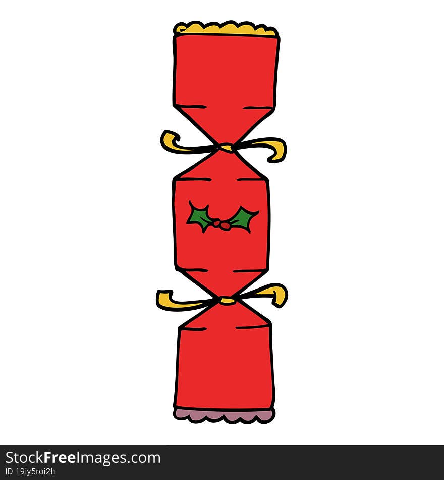 cartoon doodle christmas cracker