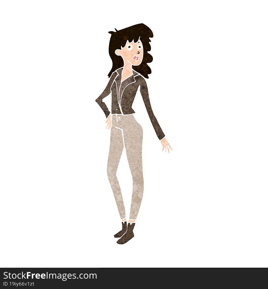 cartoon pretty woman