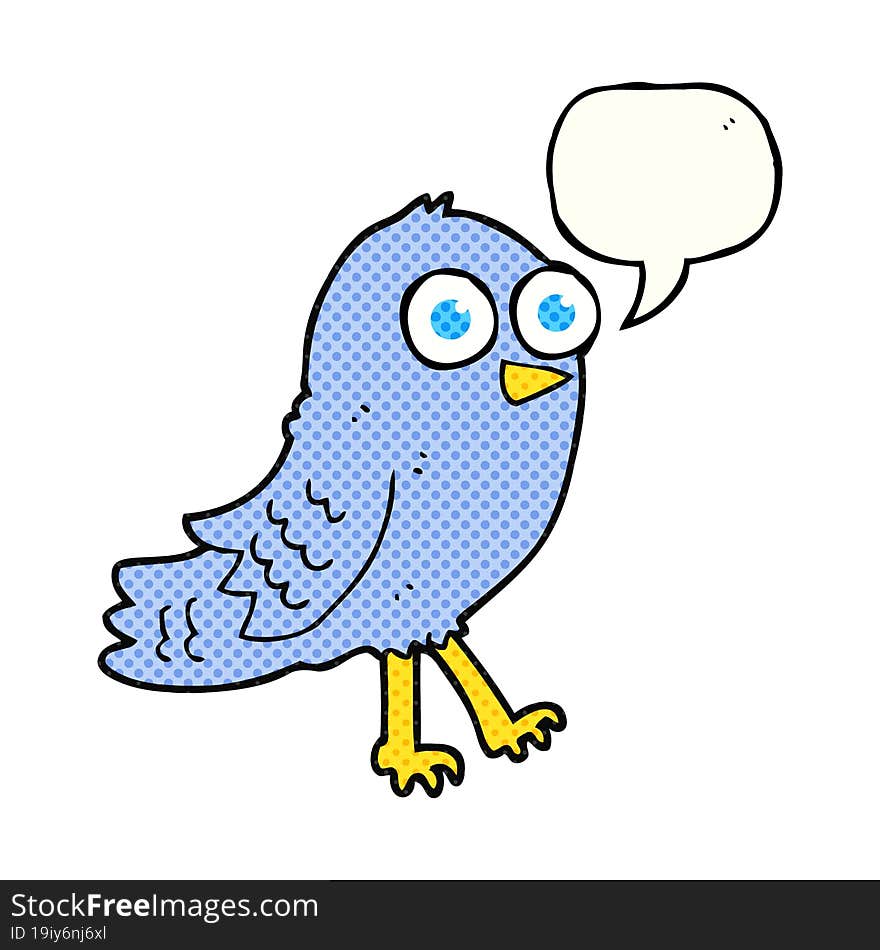 Comic Book Speech Bubble Cartoon Bird