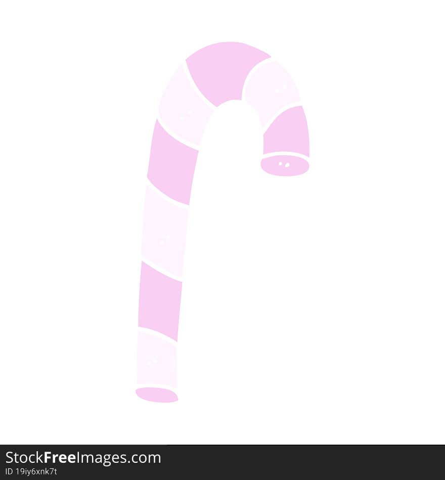 cartoon doodle pink candy cane