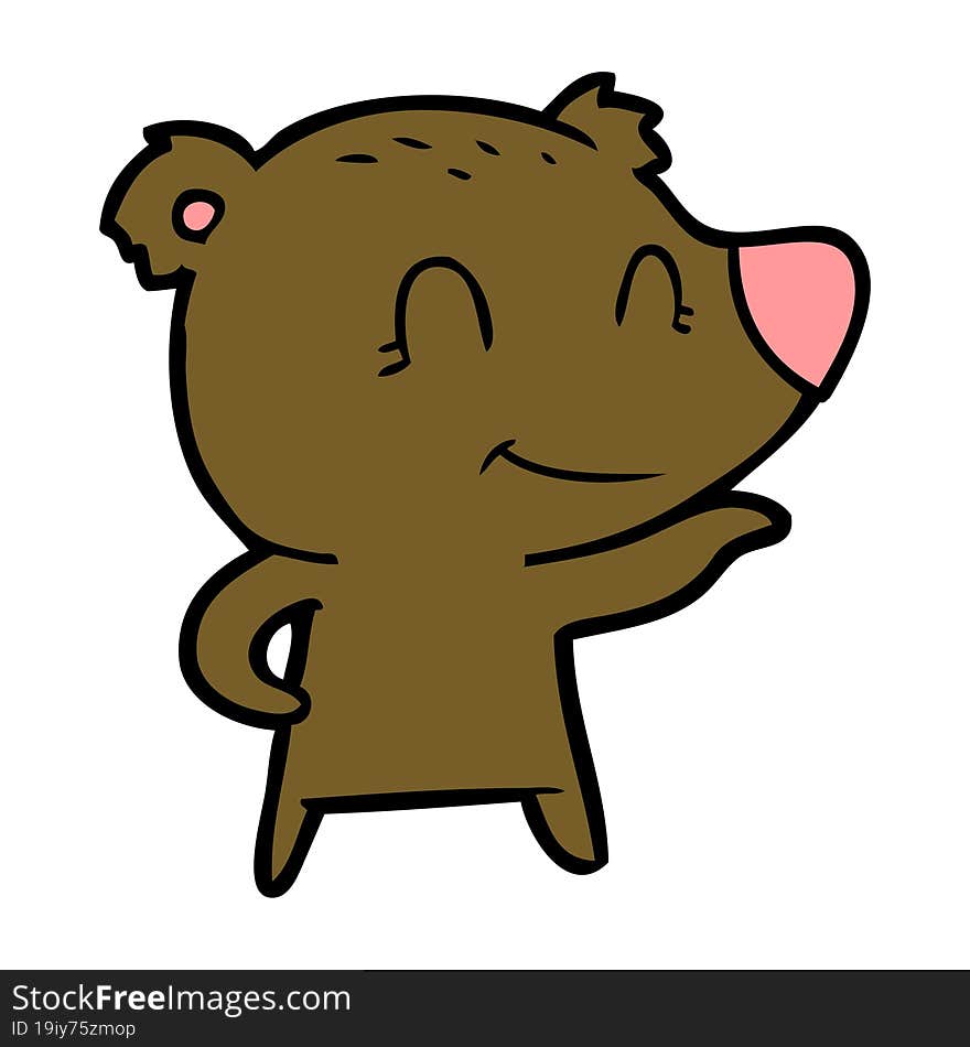 friendly bear cartoon. friendly bear cartoon