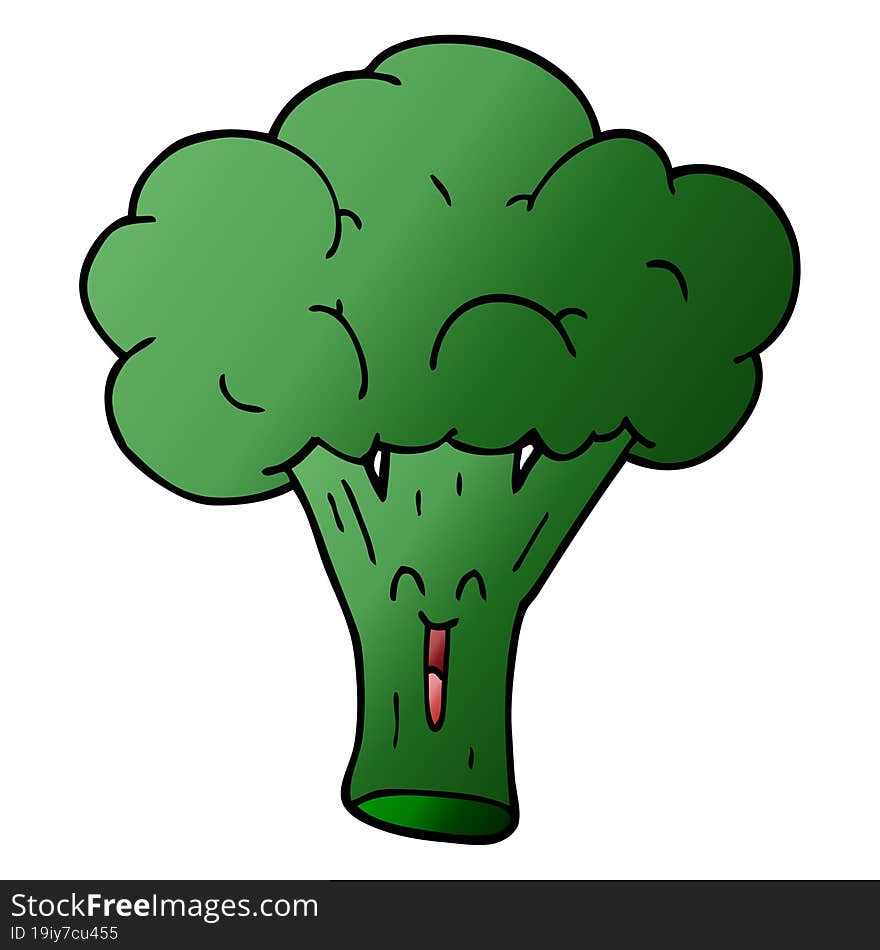 Cartoon Doodle Broccoli