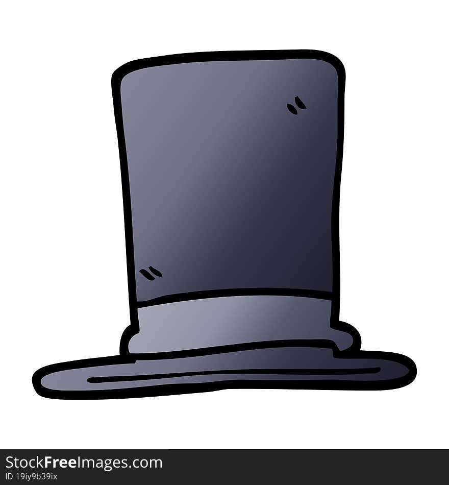 vector gradient illustration cartoon top hat