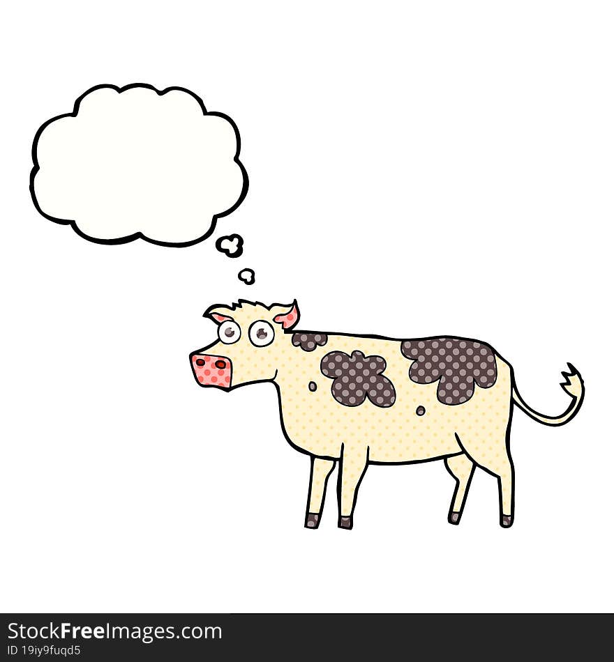 Thought Bubble Cartoon Cow