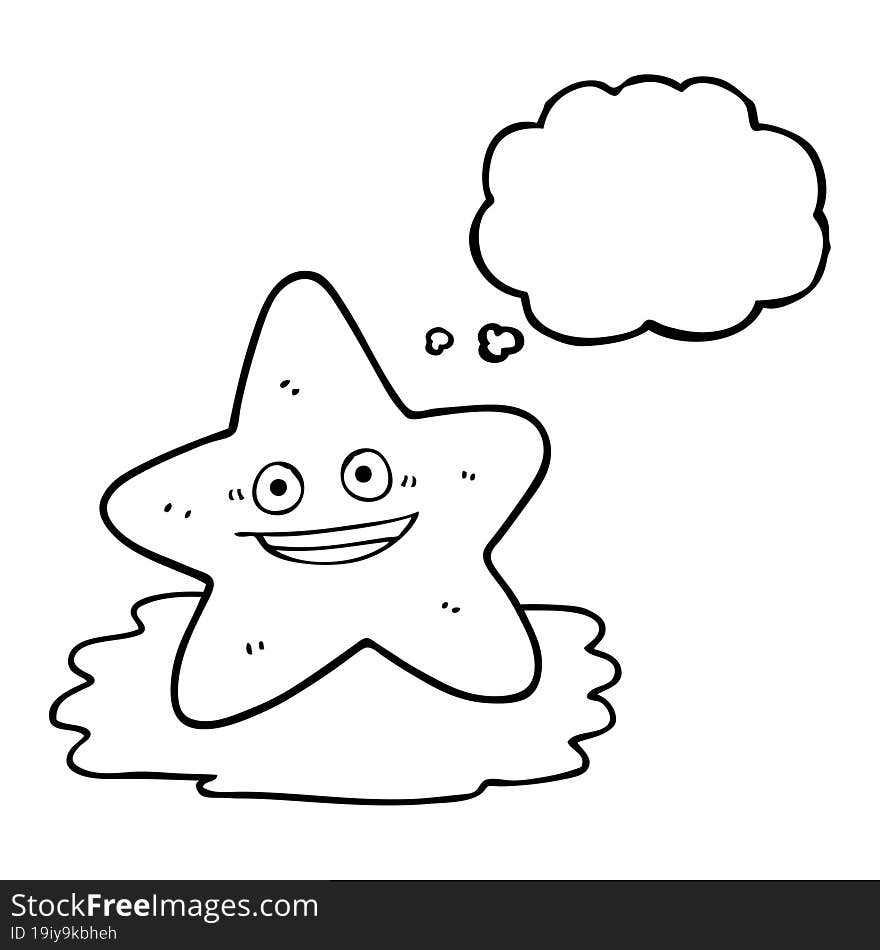 thought bubble cartoon starfish