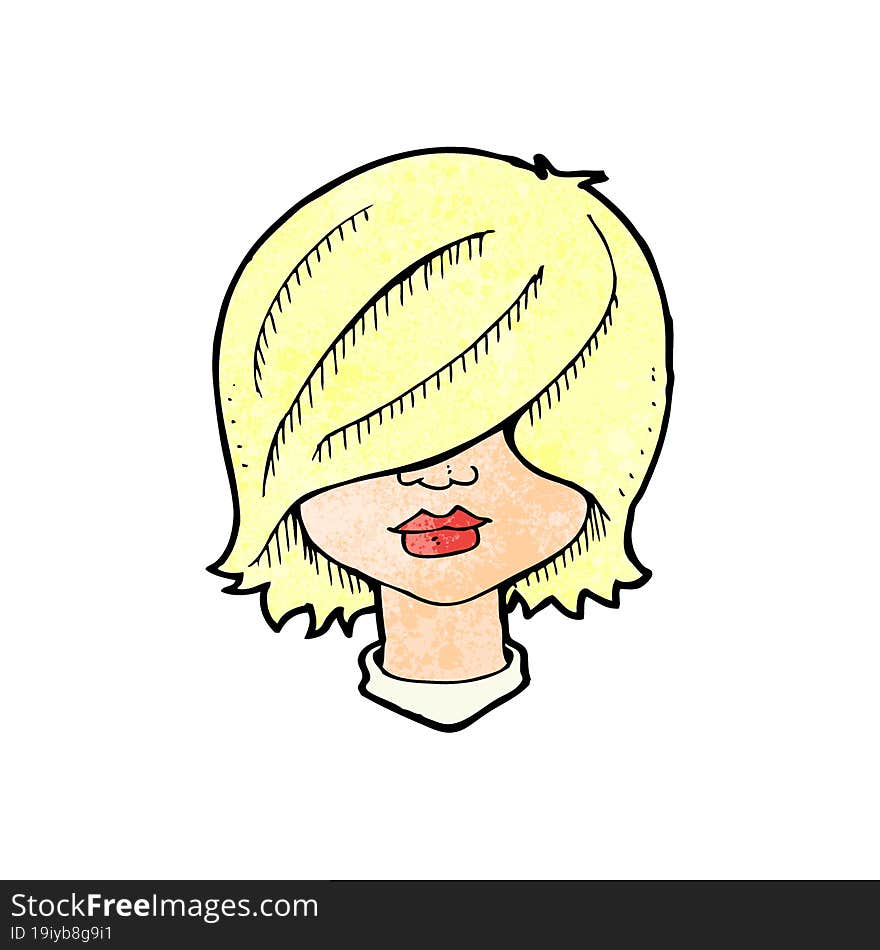 cartoon female face