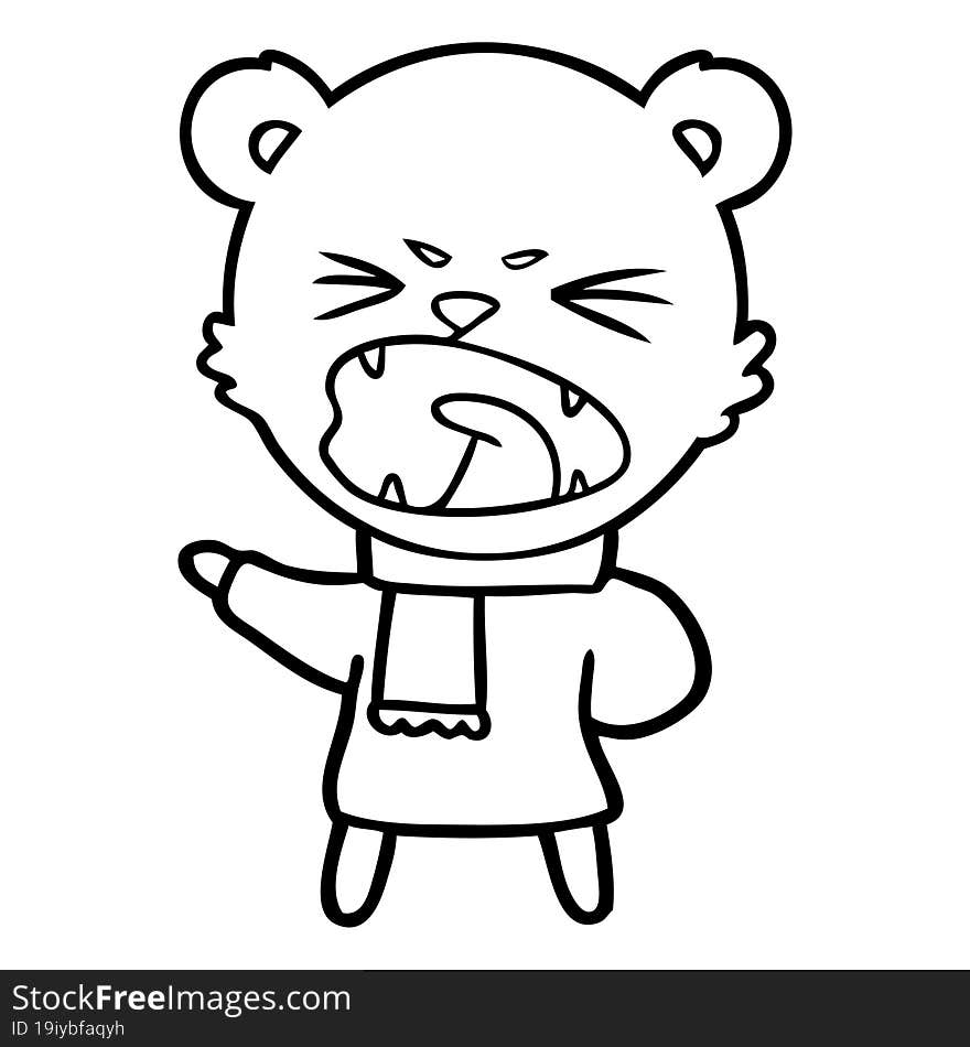 angry cartoon bear. angry cartoon bear