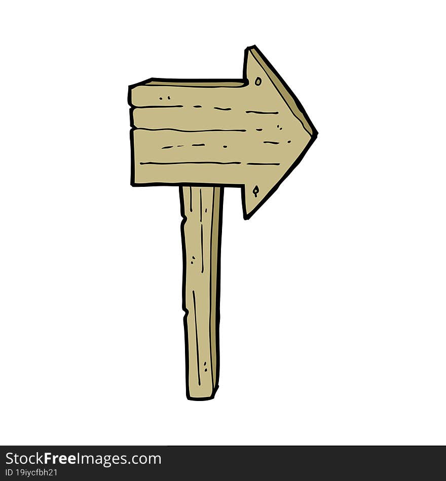 cartoon sign post