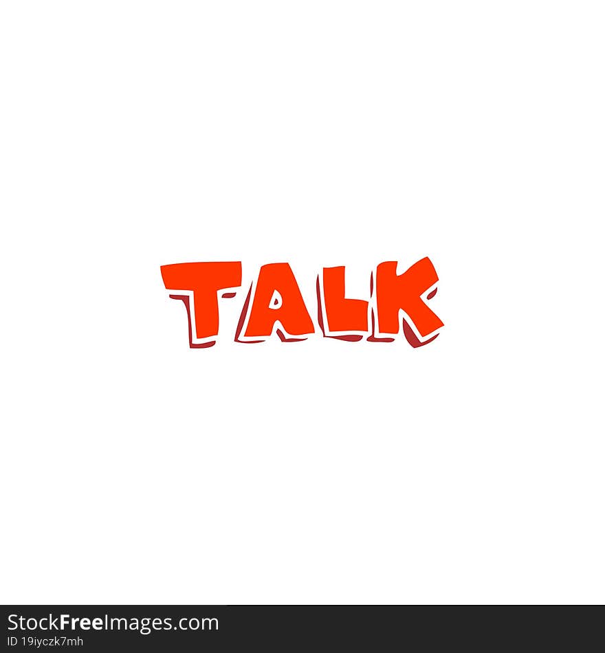 flat color illustration of a cartoon talk symbol