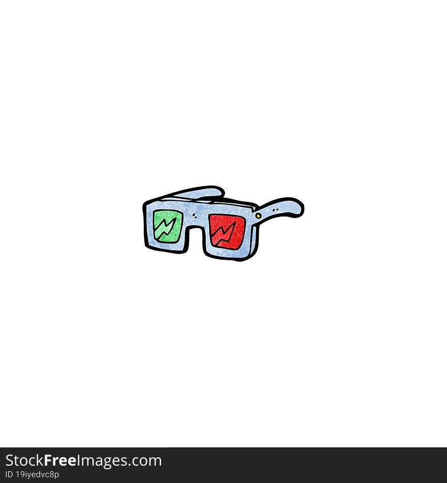 3d glasses cartoon