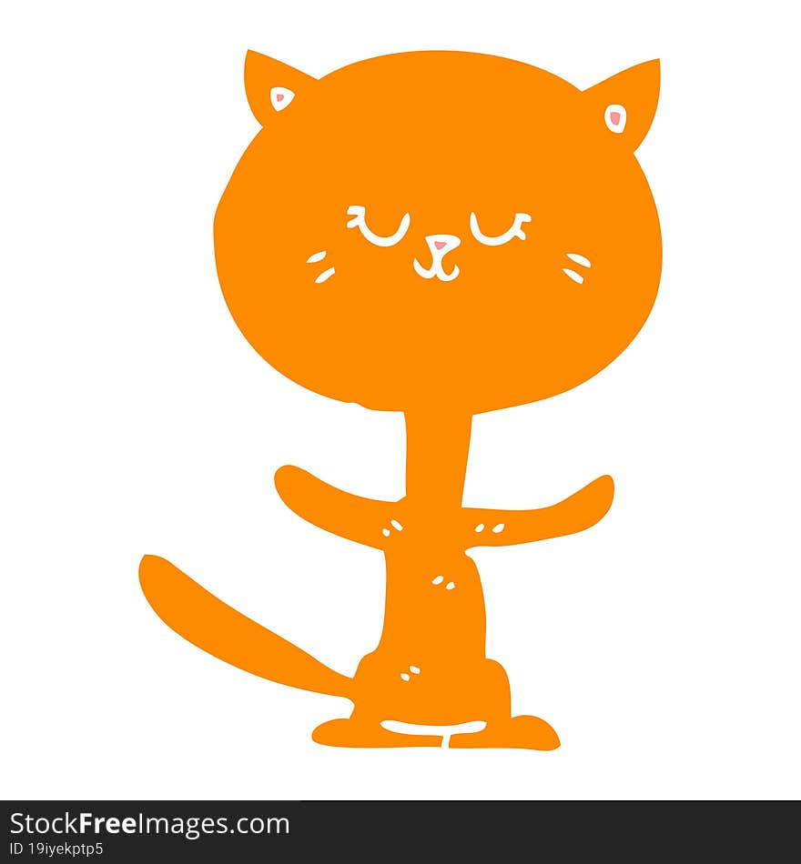 cartoon doodle dancing cat