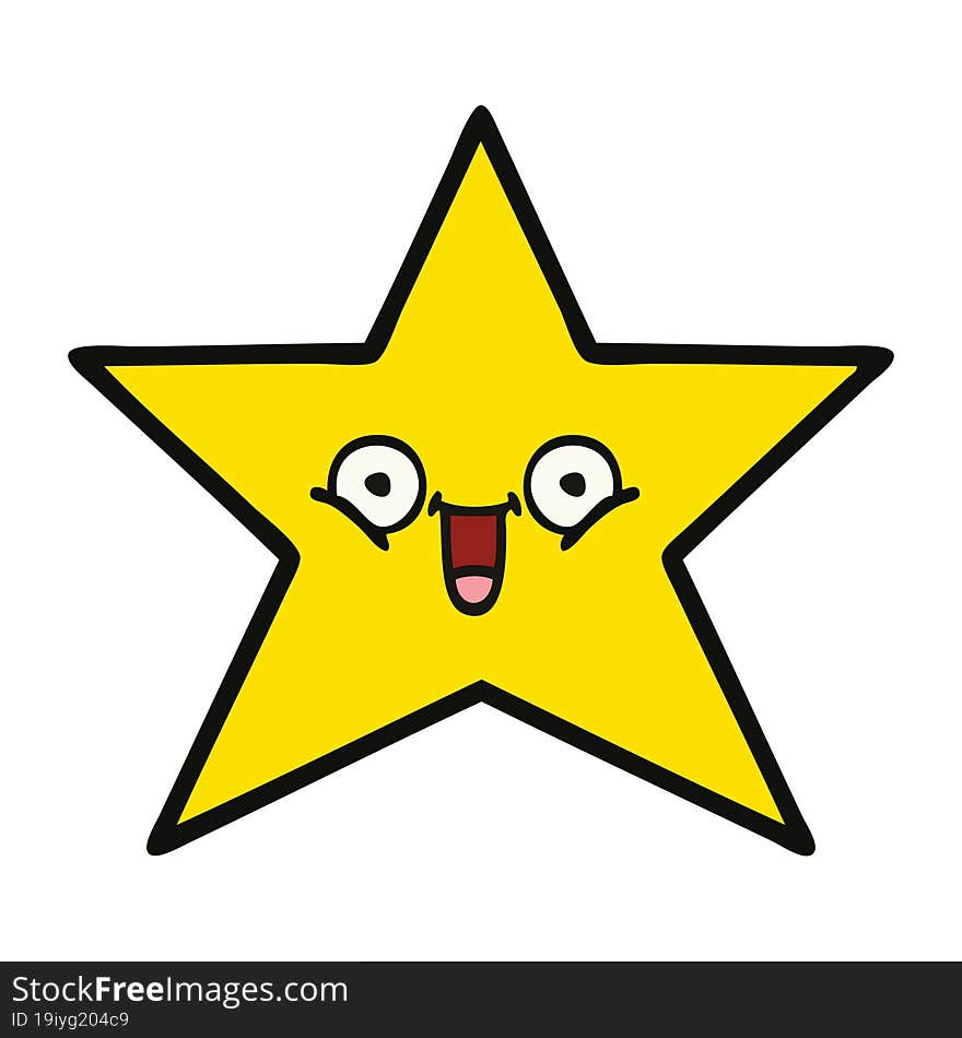 cute cartoon gold star