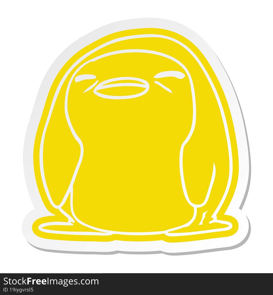 cartoon sticker kawaii of a cute penguin