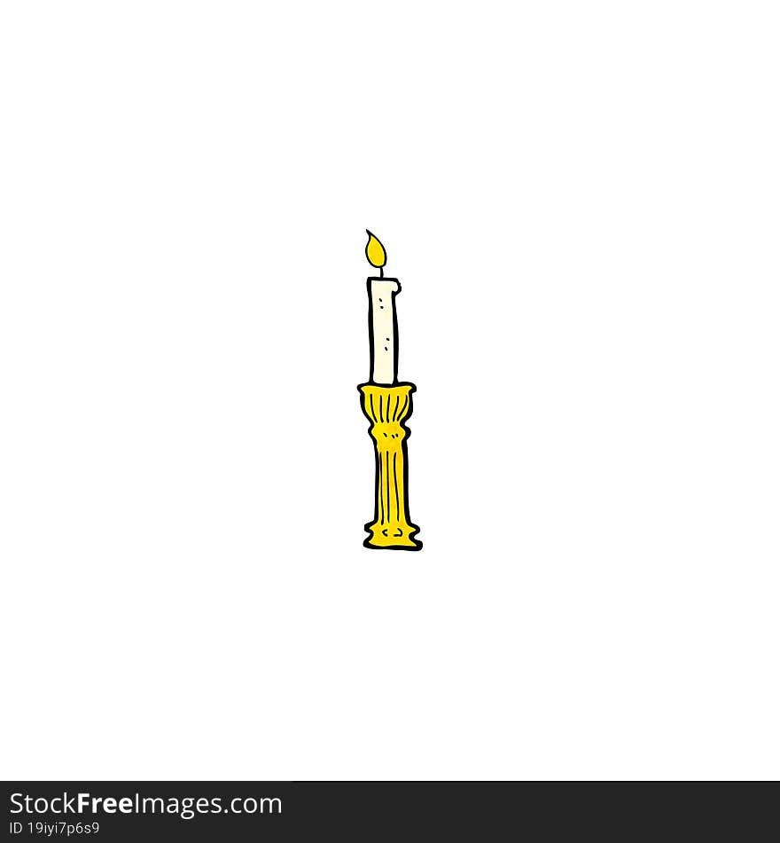 Ornate Candlestick Cartoon