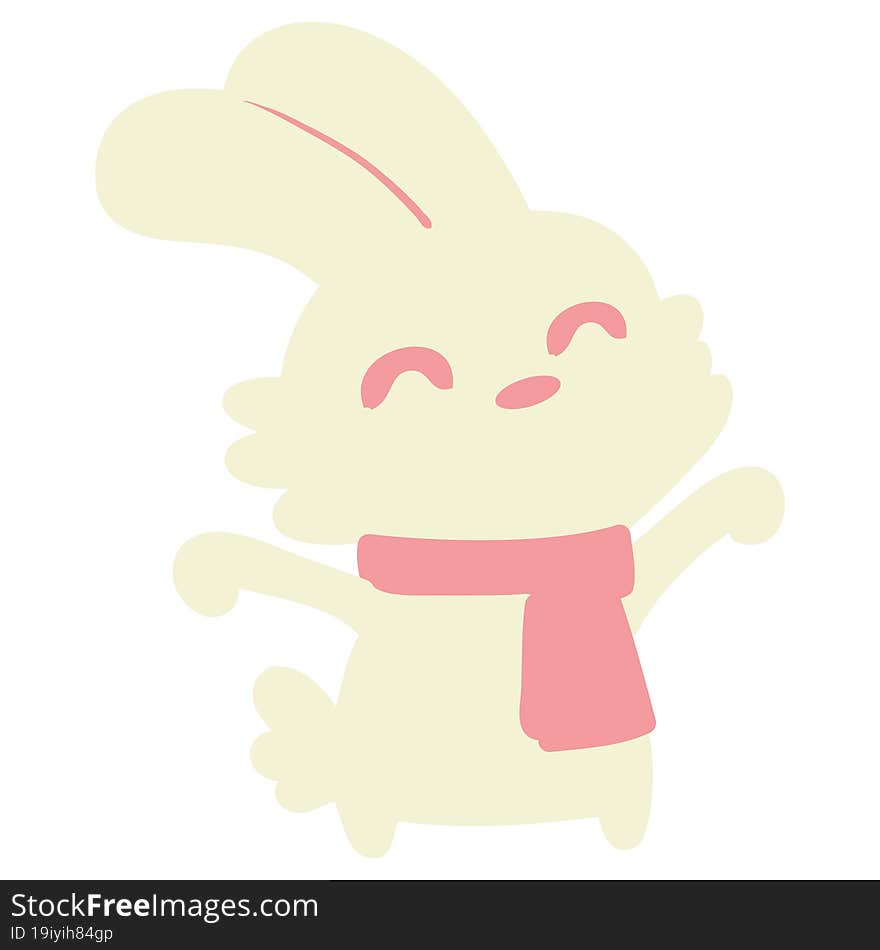 rabbit with scarf yawning