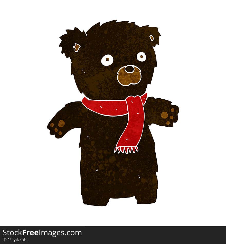 Cartoon Cute Black Bear