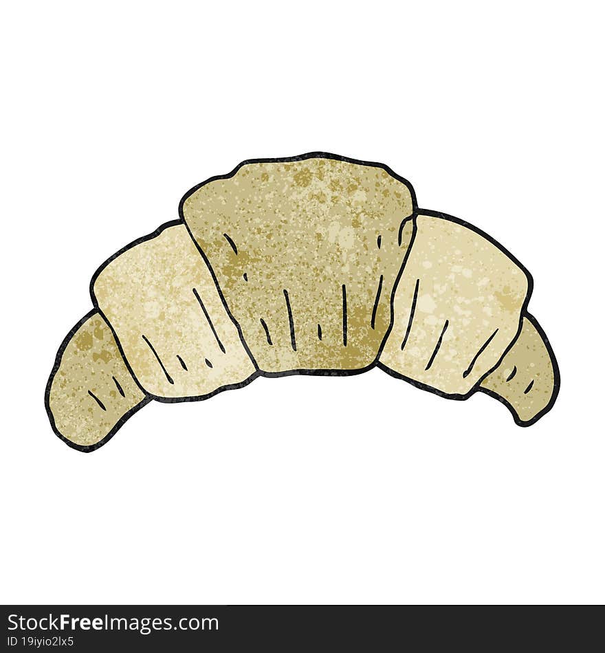 Textured Cartoon Croissant