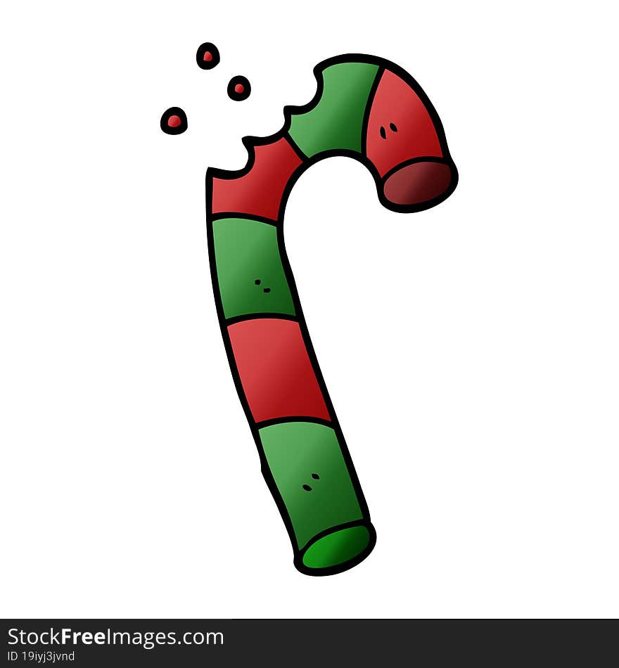 Cartoon Doodle Xmas Candy Cane