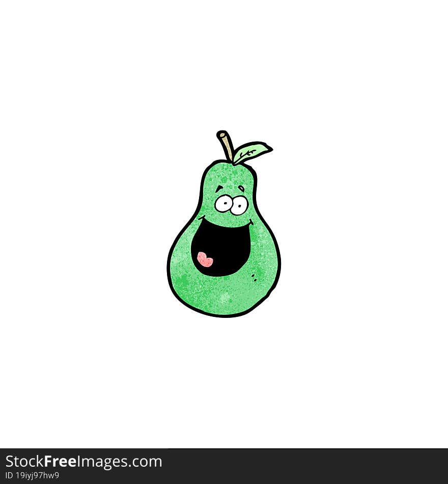 cartoon happy pear