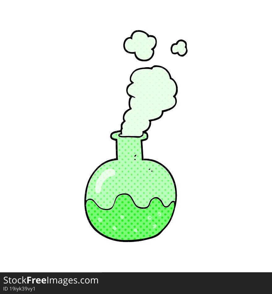 freehand drawn cartoon chemical reaction