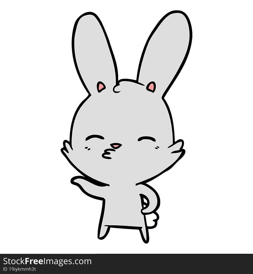 curious bunny cartoon. curious bunny cartoon