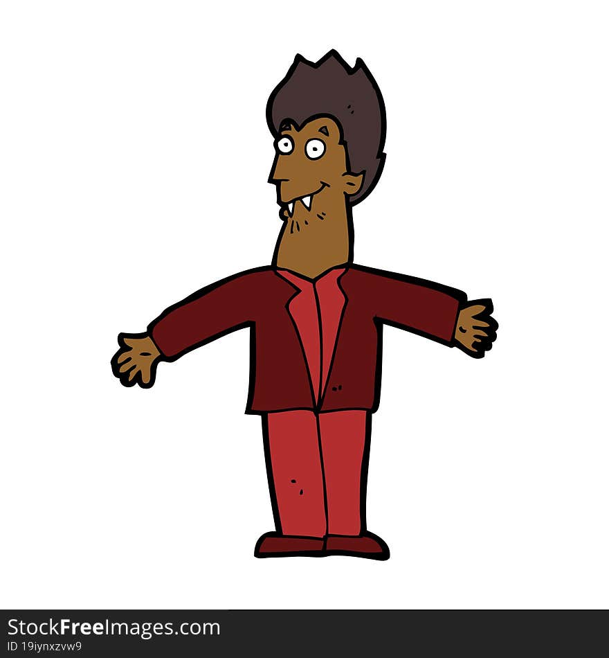 cartoon vampire man