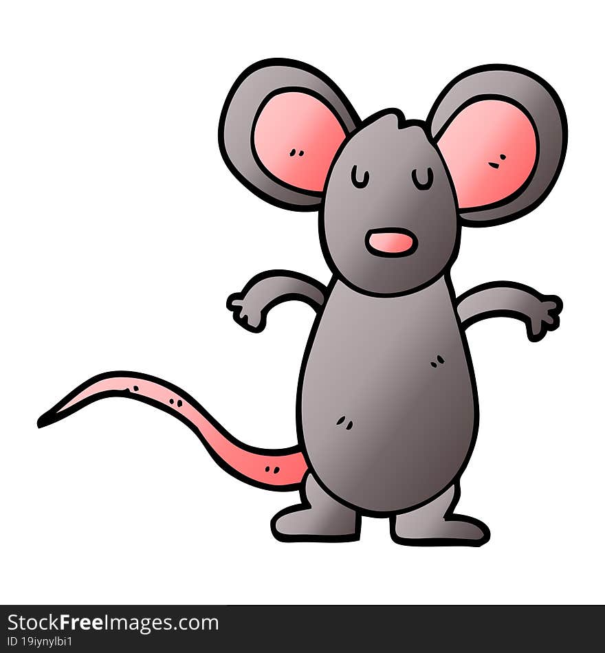 cartoon doodle mouse rat