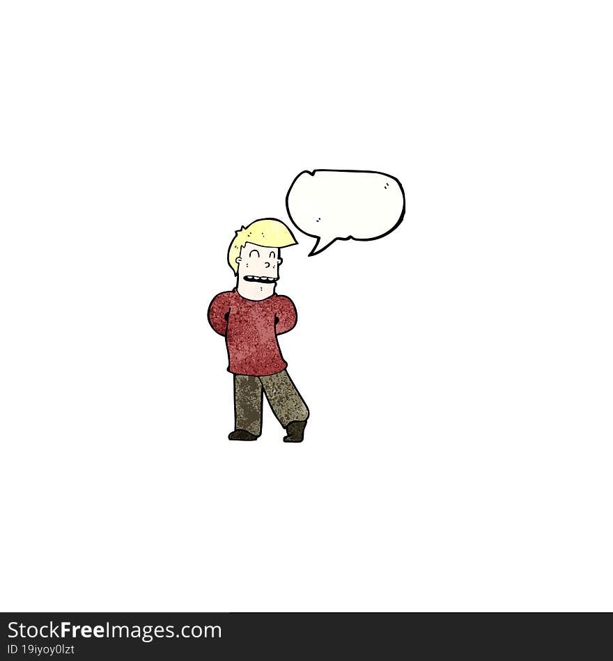 shy man cartoon